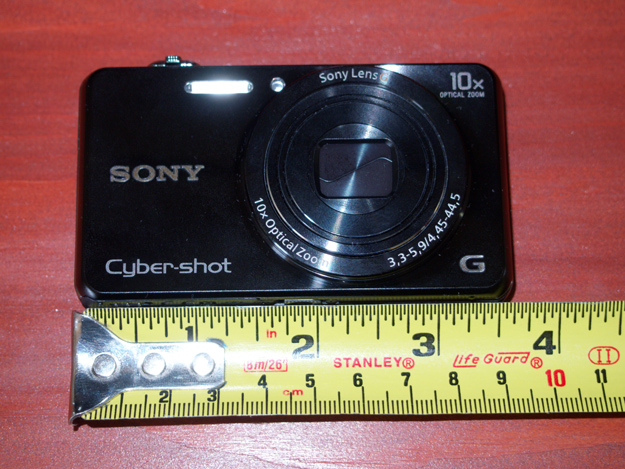 Photograph of Sony Cyber-Shot DSC WX220 pocket camera for Pete Free's review of it.